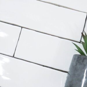 Handmade Snow White Gloss Tile 76x302 (Code:02480)