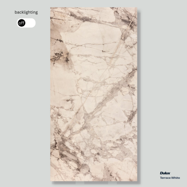 Porcelain Slab Luce Marble White Polished 1200x2600x6 (Code:02840)