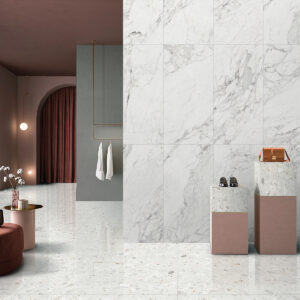 Classic Carrara Matt Marble Look Tile 600x1200 (Code: 02860)