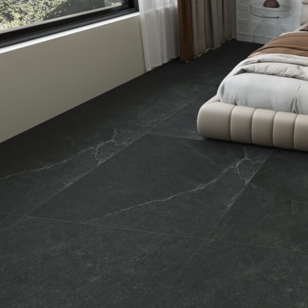 Gala Nero Matt 600x600 cheap stone look tile